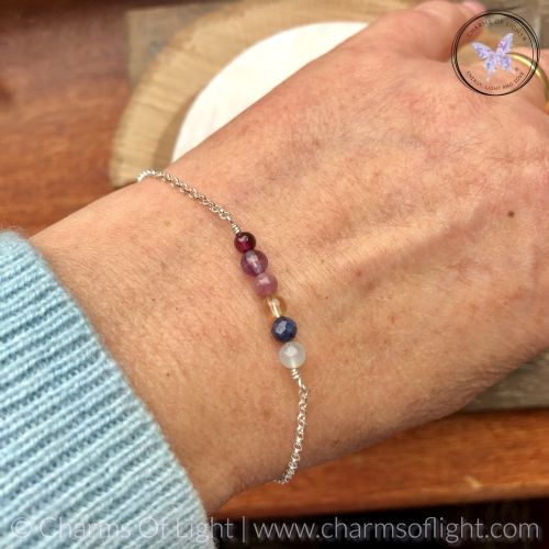 Family Birthstone Bar Bracelet